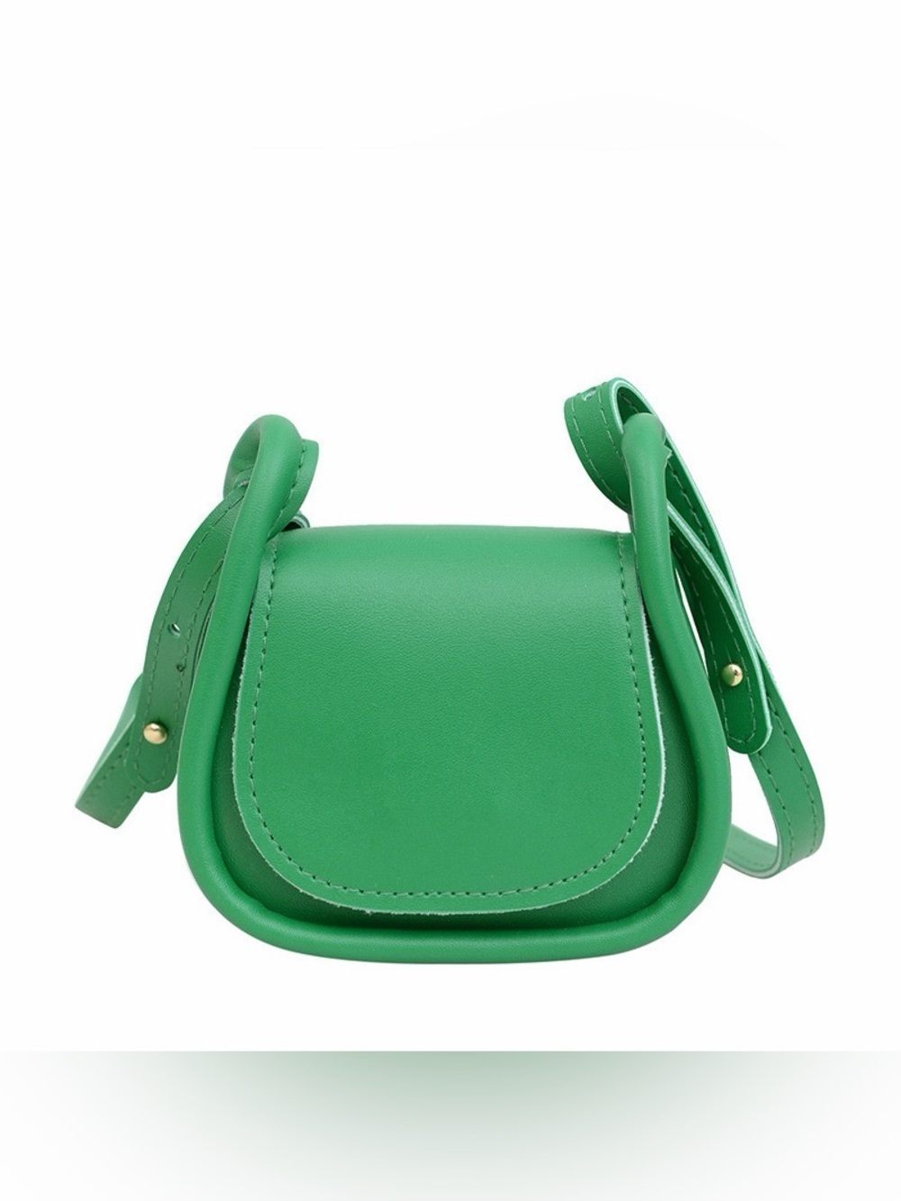 Green Crossbody Saddle Bag - Women